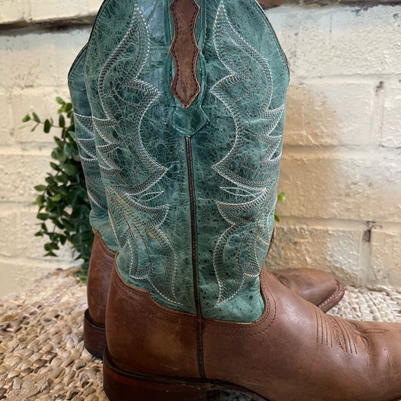 Shyanne Green and Brown Heeled Boots - Picture 8 of 11